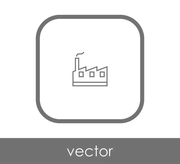 Ícone Fábrica Industrial Ilustração Vetorial — Vetor de Stock