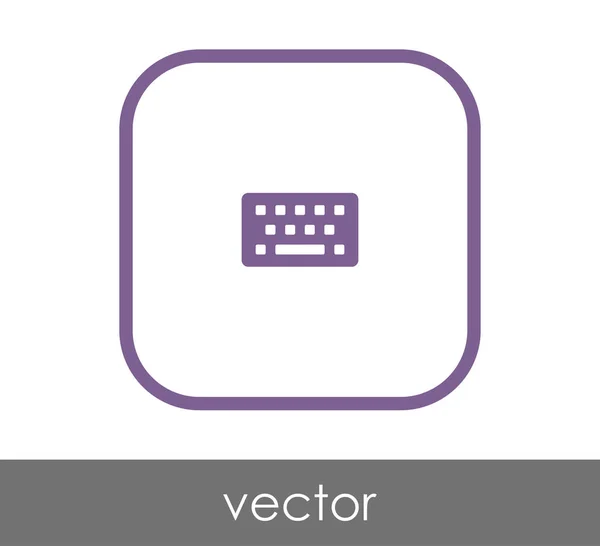 Quadratisches Tastatur Symbol Vektorillustration — Stockvektor