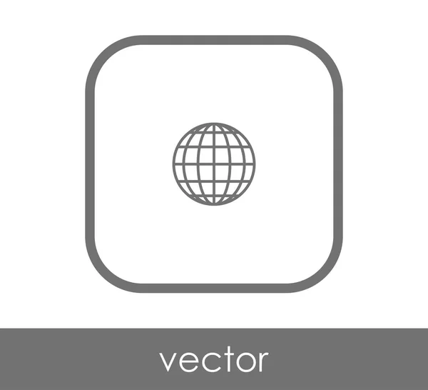 Diseño Ilustración Vectorial Globe Icono — Archivo Imágenes Vectoriales