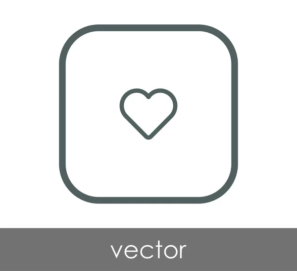 Heart flat icon — Stock Vector