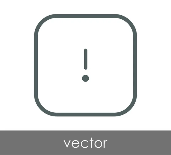 Uitroepteken Pictogram Teken Vectorillustratie — Stockvector