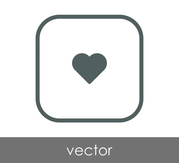 Heart flat icon — Stock Vector