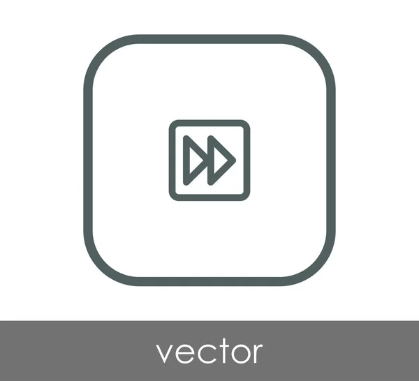 Web Design Alkalmazások Gyors Előre Ikon — Stock Vector