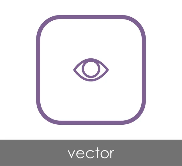Oogpictogram Symbool Vectorillustratie — Stockvector
