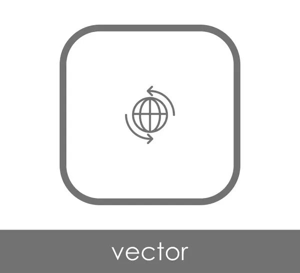 Illustration Vectorielle Icône Globe — Image vectorielle
