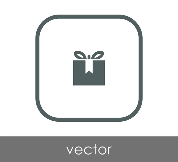 Desenho de ilustração vetorial do ícone do presente — Vetor de Stock