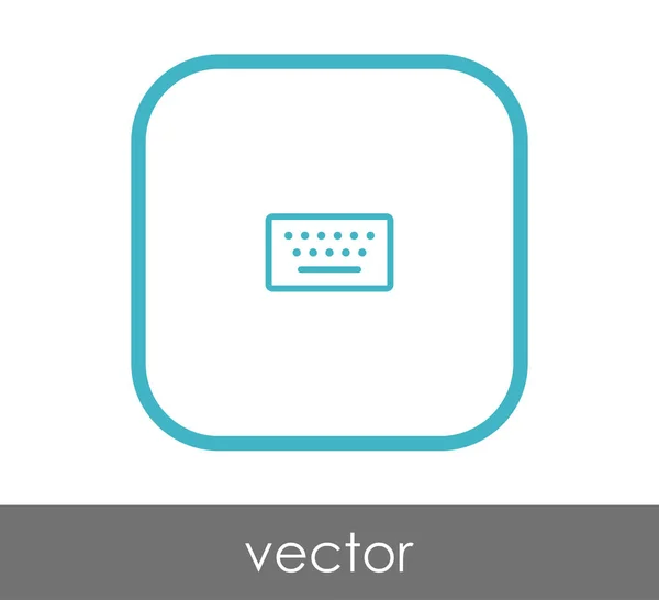 Quadratisches Tastatur Symbol Vektorillustration — Stockvektor