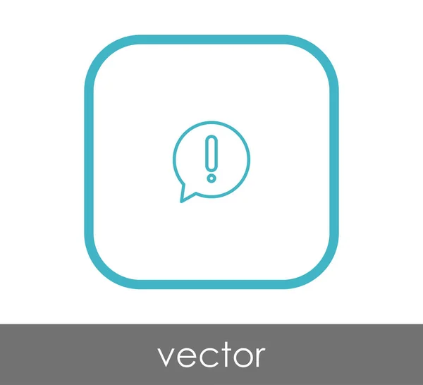 Icono Exclamación Signo Ilustración Vectorial — Archivo Imágenes Vectoriales