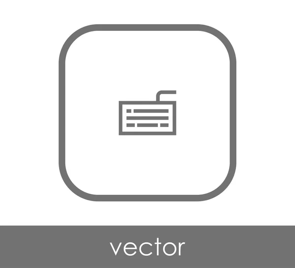 Квадратна Піктограма Клавіатури Векторна Ілюстрація — стоковий вектор