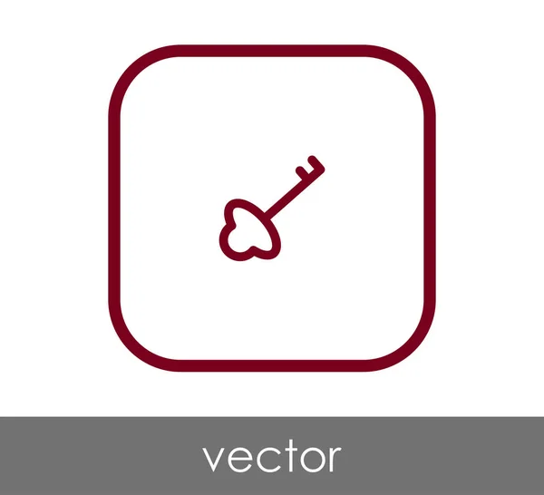 Icono Llave Inicio Vector Ilustración — Vector de stock