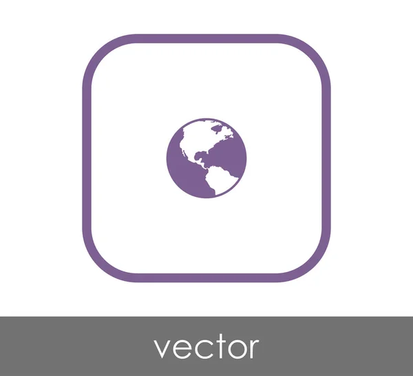 Vector Illustration Design Globe Icon — Stock Vector