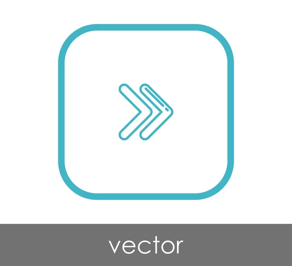 Icono Avance Rápido Para Diseño Web Aplicaciones — Vector de stock