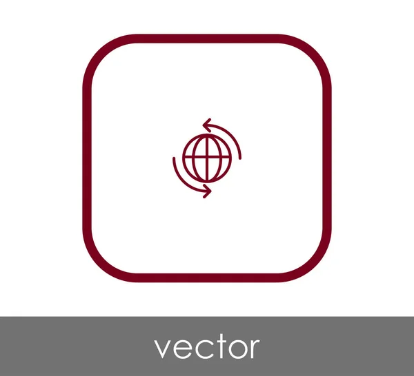 Diseño Ilustración Vectorial Globe Icono — Vector de stock