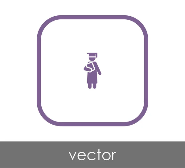 Icono Graduado Vector Illustartion — Vector de stock