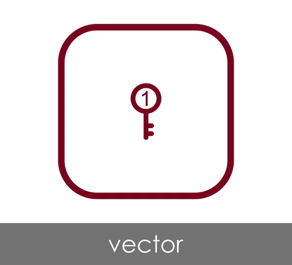 Icono Llave Inicio Vector Ilustración — Vector de stock