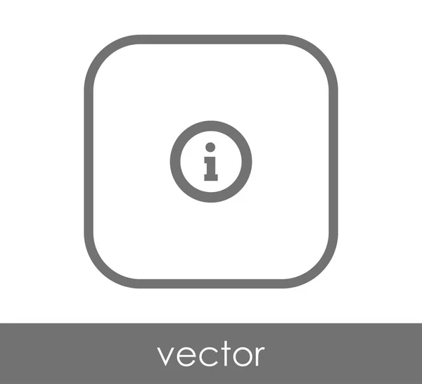 Signo de información icono — Vector de stock