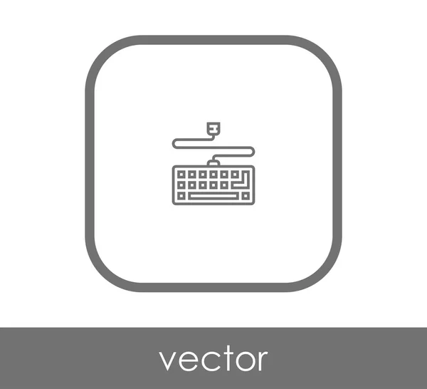 Icona Della Tastiera Quadrata Illustrazione Vettoriale — Vettoriale Stock
