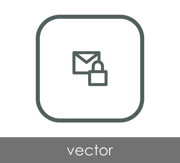 Veilige e-mailpictogram — Stockvector