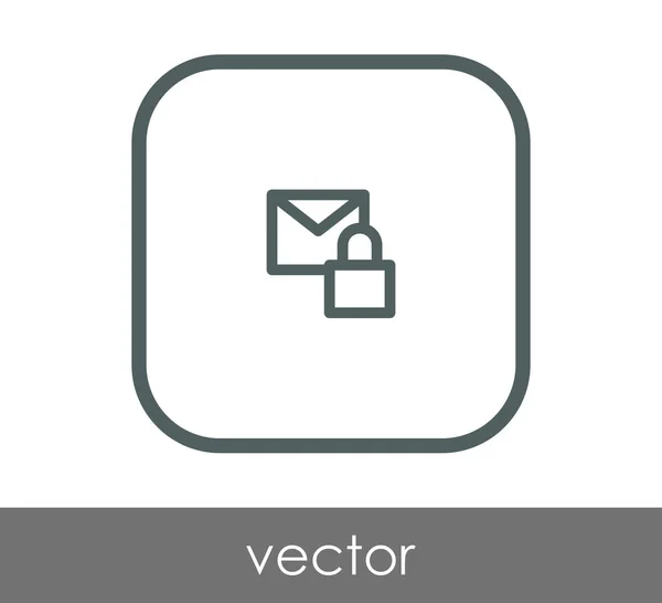 Sicheres E-Mail-Symbol — Stockvektor