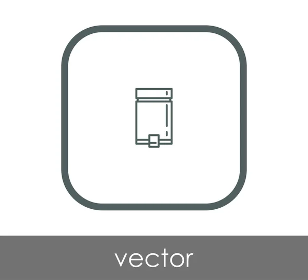 Mülltonne flach Symbol — Stockvektor