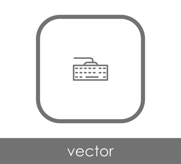 Quadratisches Tastatur Symbol Vektorillustration — Stockvektor