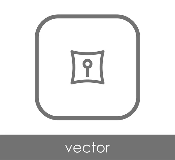 Design do ícone do buraco da fechadura — Vetor de Stock