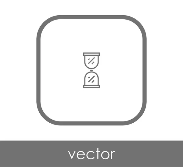 Cuadrado Icono Reloj Arena Vector Ilustración — Vector de stock