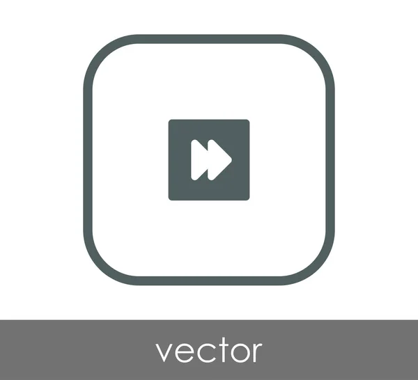 Spole Frem Ikon Webdesign Applikationer – Stock-vektor