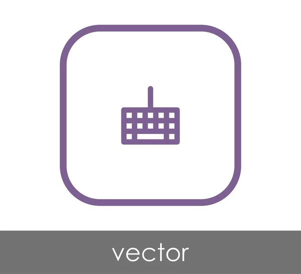 Квадратна Піктограма Клавіатури Векторна Ілюстрація — стоковий вектор