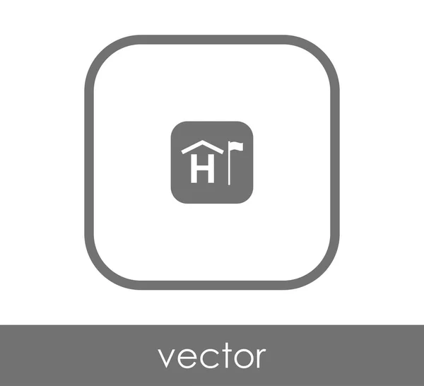 Icono del signo del hotel — Vector de stock