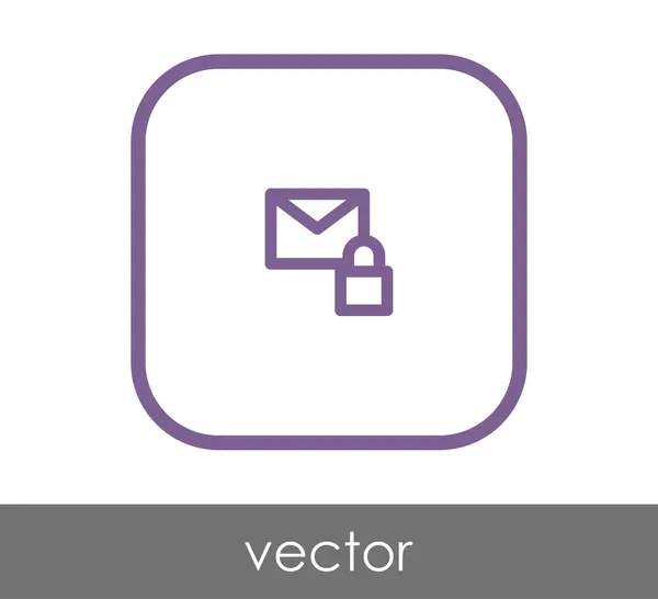 Sicheres E-Mail-Symbol — Stockvektor