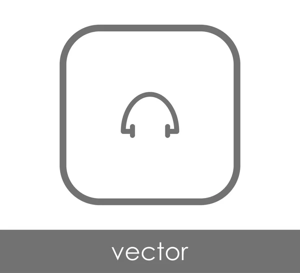 Casque icône plate — Image vectorielle