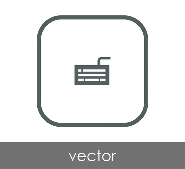 Icono Del Teclado Cuadrado Ilustración Vectorial — Archivo Imágenes Vectoriales