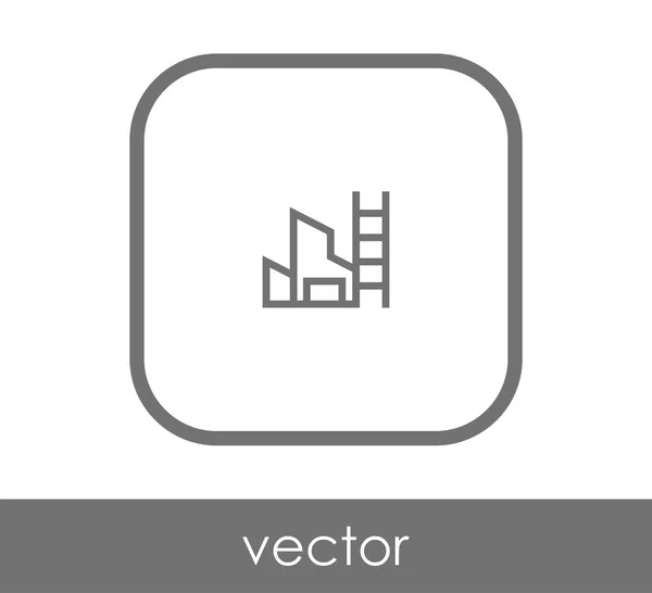 Ícone Fábrica Industrial Ilustração Vetorial — Vetor de Stock