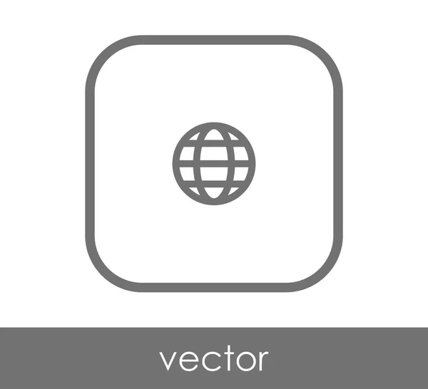 Vector Illustration Design Globe Icon — Stock Vector