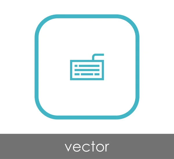 Quadratisches Tastatur Symbol Vektorillustration — Stockvektor