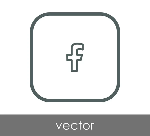 Иконка логотипа facebook — стоковый вектор
