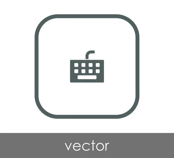 Quadratisches Tastatur Symbol Vektorillustration — Stockvektor