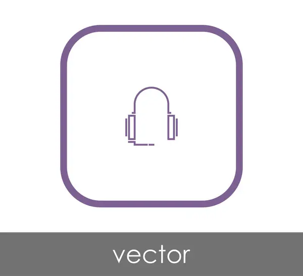 Icono Auriculares Cuadrados Ilustración Vectores — Vector de stock