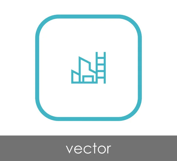 Icono Fábrica Industrial Ilustración Vectores — Vector de stock