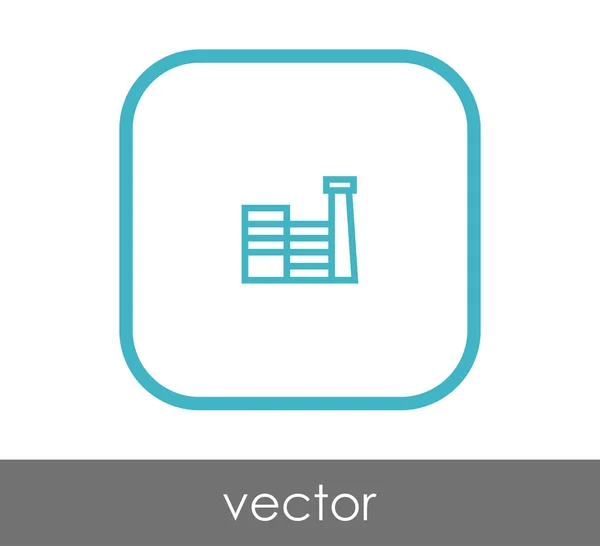 Иконка Завода Промышленная Векторная Иллюстрация — стоковый вектор
