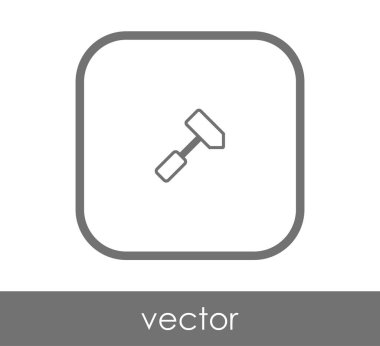 Çekiç düz simgesi