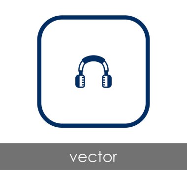 kare kulaklık kutsal kişilerin resmi, vektör çizim