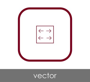 simgesini, genişletin işareti, vektör çizim 