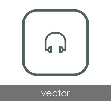 kare kulaklık kutsal kişilerin resmi, vektör çizim