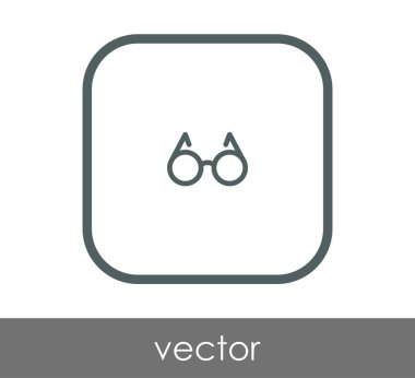 gözlük simgesi vektör illüstrasyonu