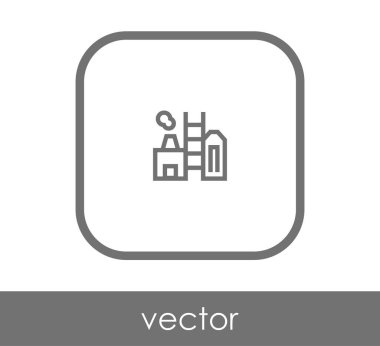 Fabrika simgesi, sınaî-vektör çizim 