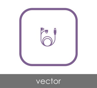 vektör çizim tasarım kulaklıklar simgesinin