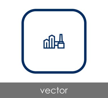 Fabrika simgesi, sınaî-vektör çizim 