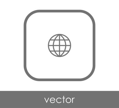 Dünya simgesinin vektör illüstrasyon tasarımı